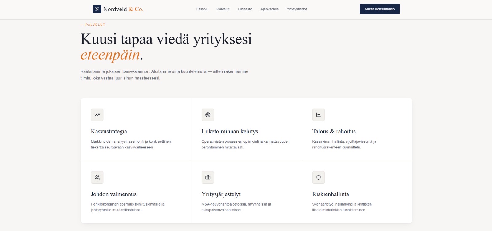 Nordveld & Co. — palvelut